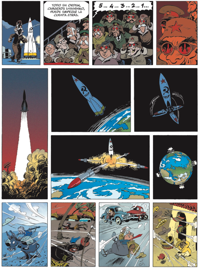 Ilustración de Spirou y los soviets