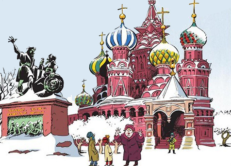 Ilustración de Spirou y los soviets