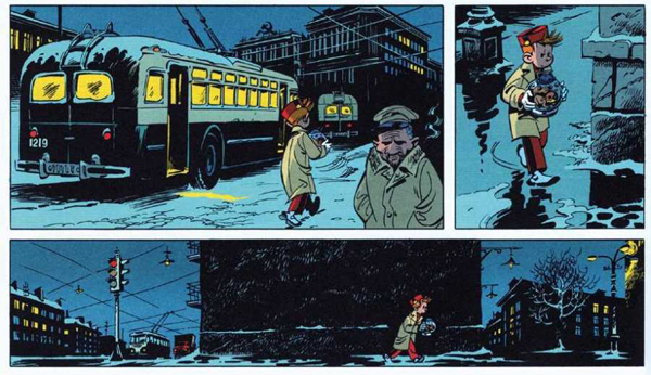 Ilustración de Spirou y los soviets