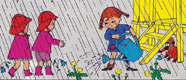 Ilustración de Pippi lo arregla todo
