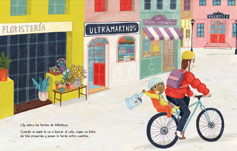 Ilustración de La bibliotecaria