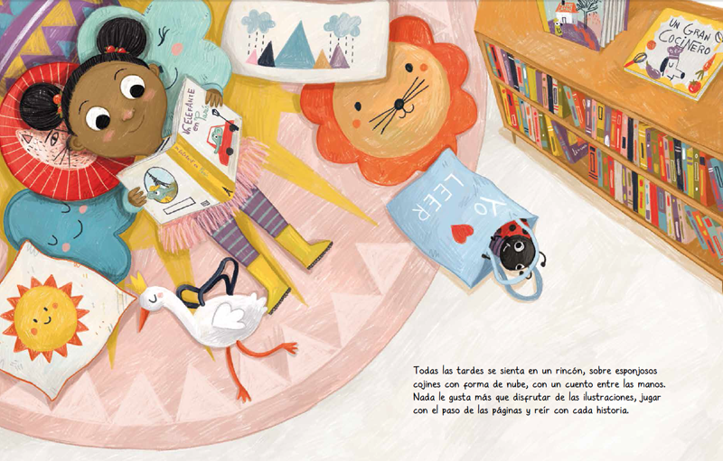 Ilustración de La bibliotecaria