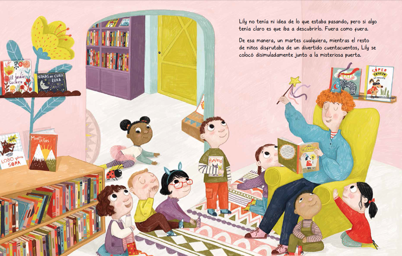 Ilustración de La bibliotecaria