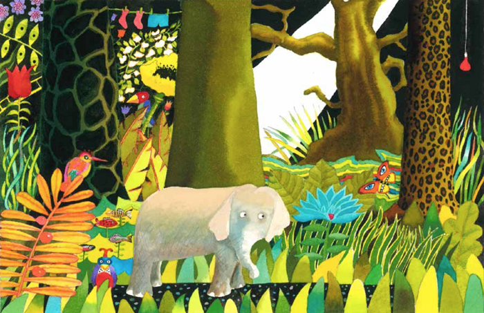 Ilustración de Ernesto el elefante