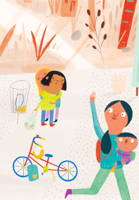 Ilustración de Un paseo por el bosque