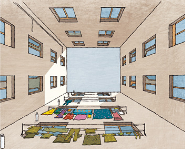 Ilustración de Patio de luces