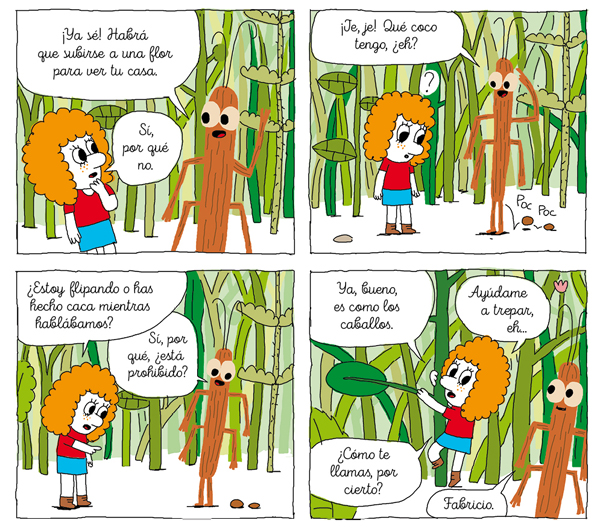 Ilustración de Patri y las hormigas