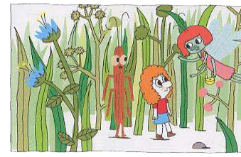 Ilustración de Patri y las hormigas