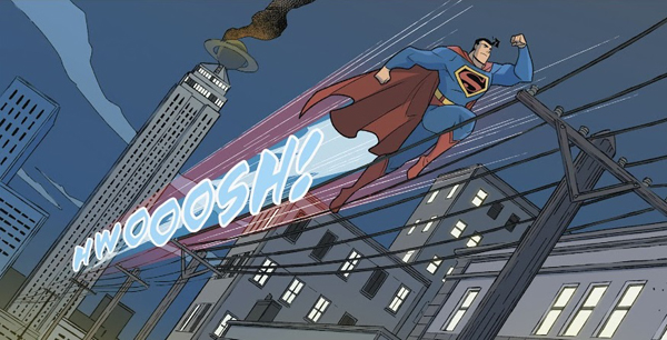 Ilustración de Superman contra el Klan