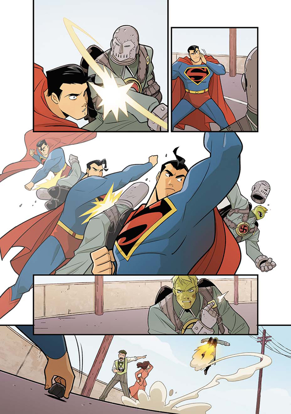 Ilustración de Superman contra el Klan