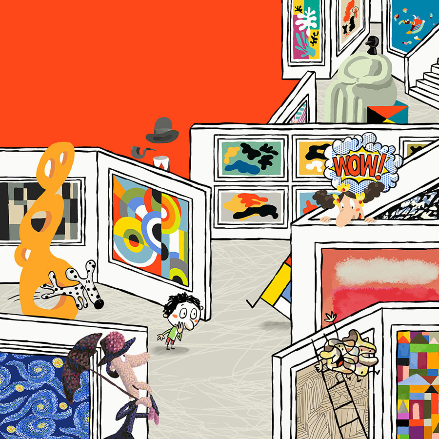 Ilustración de Perdido en el museo