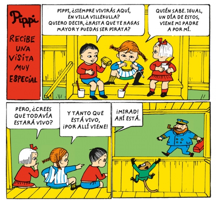 Ilustración de Pippi celebra una fiesta