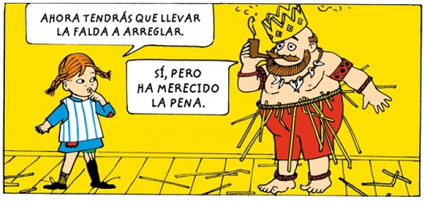 Ilustración de Pippi celebra una fiesta