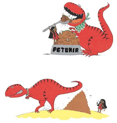 Ilustración de Petunia mi tiranosauria