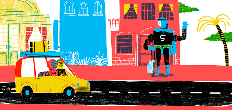 Ilustración de Hacer dedo
