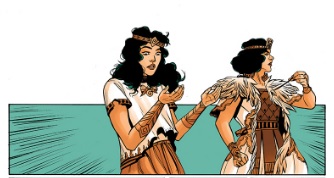 Ilustración de Wonder Woman. Hacia la tormenta
