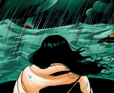 Ilustración de Wonder Woman. Hacia la tormenta