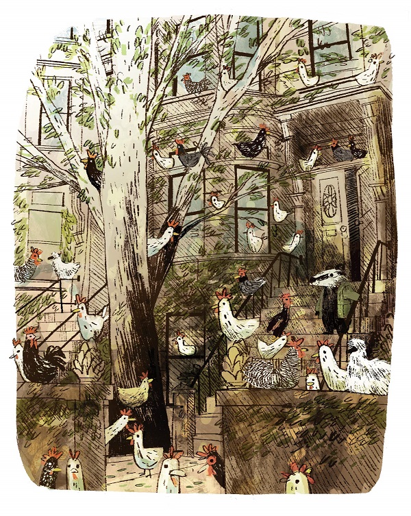 Ilustración de Mofeto y Tejón