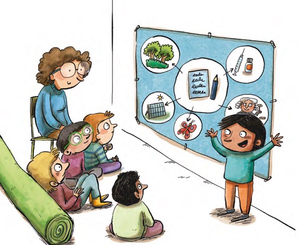 Ilustración de Aprendemos para ser felices
