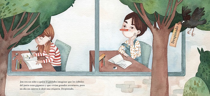 Ilustración de La fábrica de etiquetas