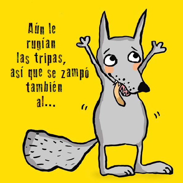 Ilustración de El lobo y la mosca