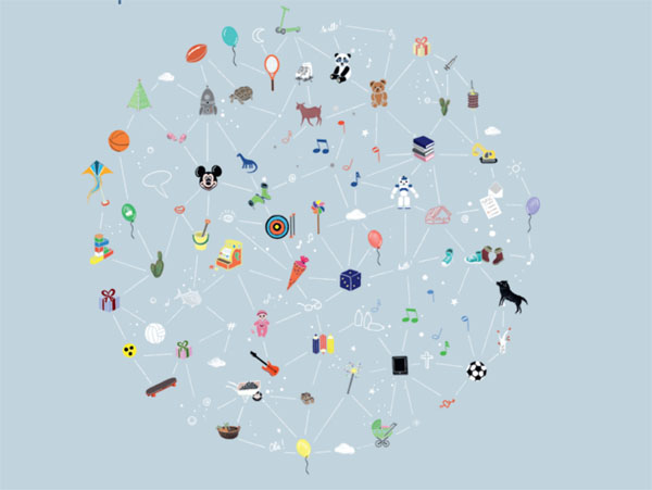 Ilustración de 100 niños