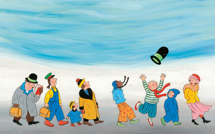 Ilustración de El sombrero volador