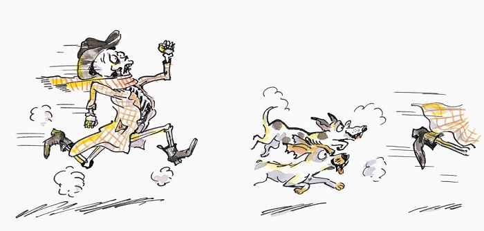 Ilustración de Óscar y Sabueso