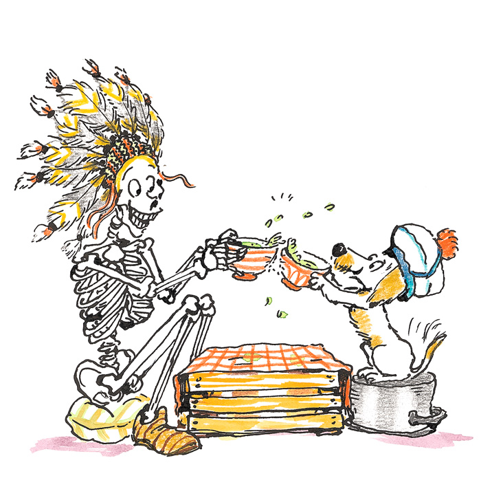 Ilustración de Óscar y Sabueso