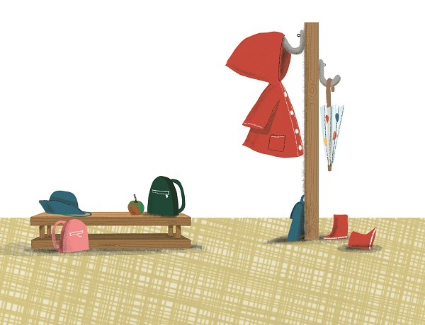 Ilustración de Dragona va a la escuela