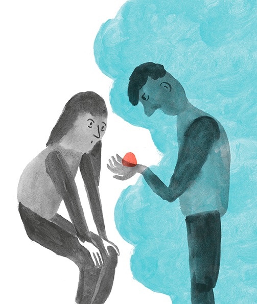 Ilustración de Likeo, luego existo