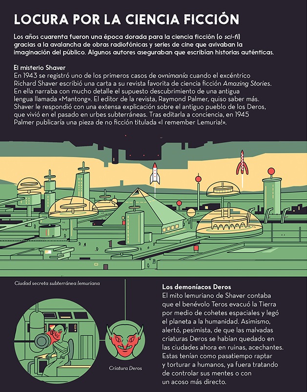 Ilustración de Historia ilustrada de los ovnis