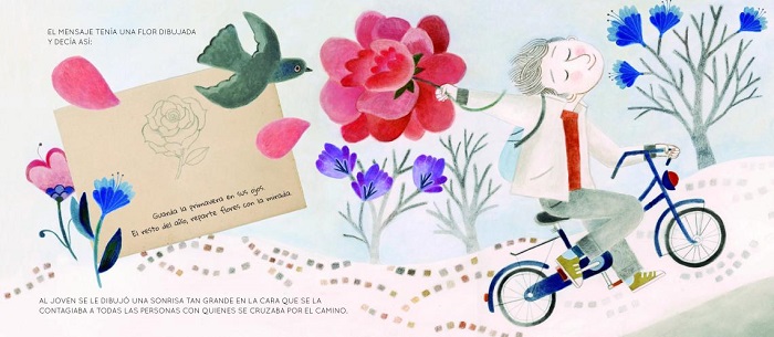 Ilustración de Las palomas del parque