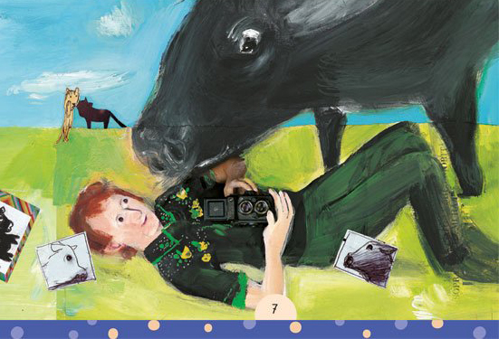 Ilustración de Sed amables con las vacas