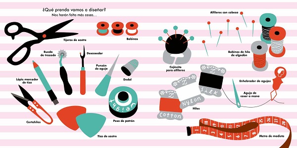 Ilustración de Mi pequeño taller de moda / Mi pequeña pastelería
