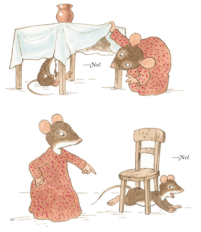 Ilustración de Ratoncito va a la guardería