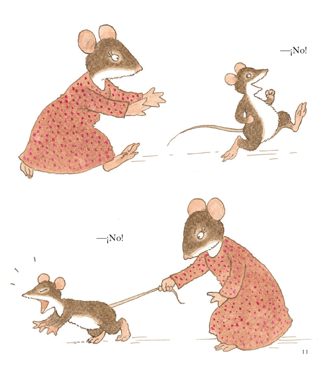 Ilustración de Ratoncito va a la guardería