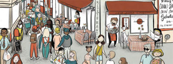 Ilustración de Grandes ciudades, pequeños viajeros. Nueva York