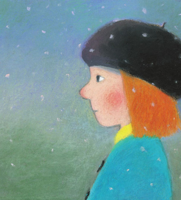 Ilustración de La niña y el árbol de las grajillas