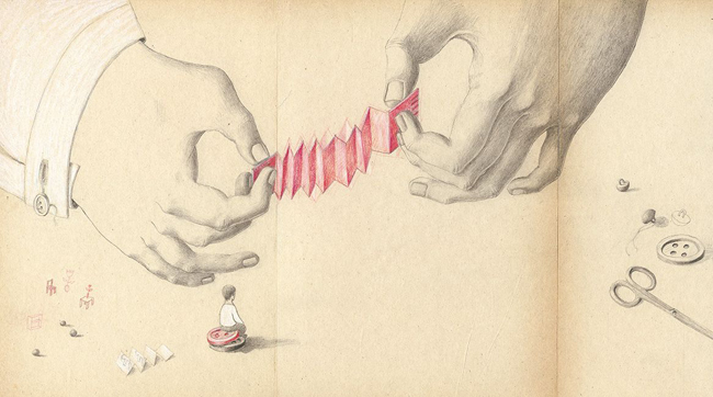 Ilustración de GRANDE y PEQUEÑO