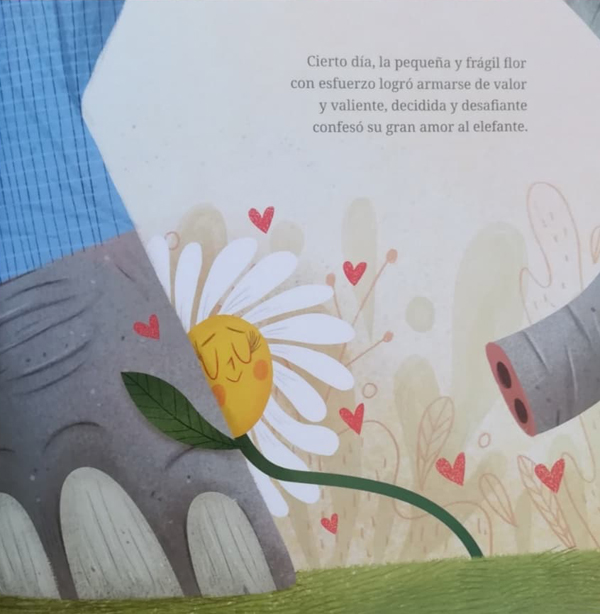 Ilustración de El elefante y la margarita