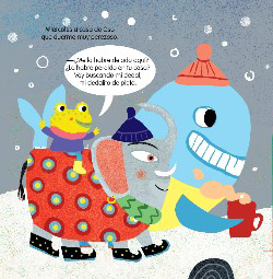 Ilustración de La rana Mariana busca toda la semana