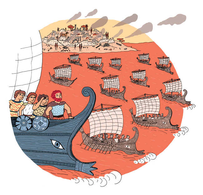 Ilustración de La Odisea. Las aventuras de Ulises