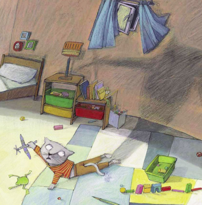 Ilustración de Gato Guille y los monstruos