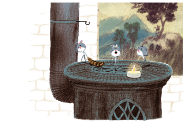 Ilustración de Escuela de ratones