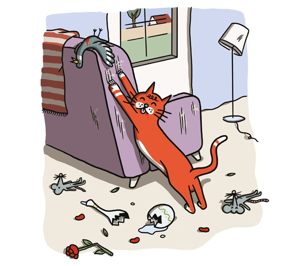 Ilustración de Diario de un gato asesino. El regreso