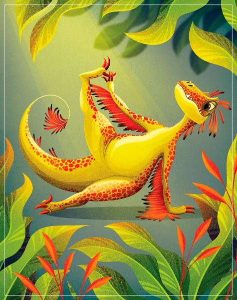 Ilustración de DINO YOGA
