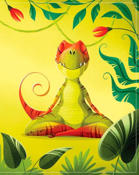 Ilustración de DINO YOGA