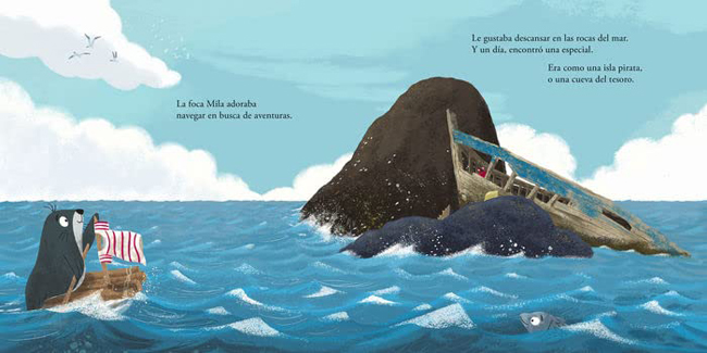 Ilustración de La roca de Mila y Carlos