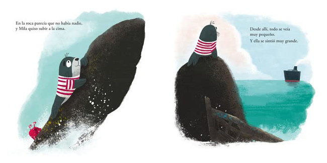 Ilustración de La roca de Mila y Carlos